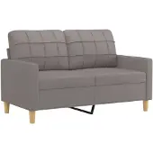 vidaXL Canapé à 2 places Taupe 120 cm Tissu