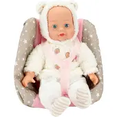 Toi-Toys Poupée 33 Cm Dans Son Siège Auto