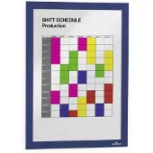 Durable cadre d'affichage magnétique duraframe, a4, bleu noir