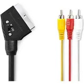 Nedis Câble Scart vers Composite avec commutateur