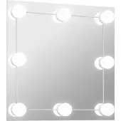 vidaXL Miroir mural avec éclairage LED Carré en verre