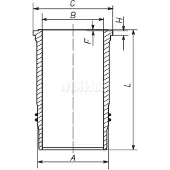 MAHLE ORIGINAL Chemise de cylindre 439 WN 04 01 246,8mm 137,5mm