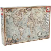 Educa Borras Puzzle mappemonde 4000 pièces - collection carte du monde - educa - 14827