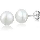 Elli Boucles d'oreilles blanc perle