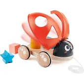 Hape Jouet à Traîner - Coccinelle av. Blocs de Construction - - UneTaille - Jouet à Traîner