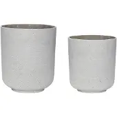 Hubsch Pot de fleurs gris clair - set de 2 pièces