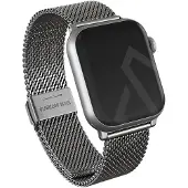 Burga Elegantes Metallgewebe-Armband für Apple Watch, Sangles de montre, Argent