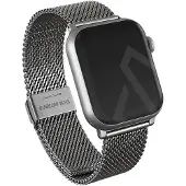 Burga Elegantes Metallgewebe-Armband für Apple Watch, Sangles de montre, Argent