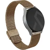 Burga Elegantes Metallgewebe-Uhrenarmband - 20 mm, Or