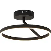 QAZQA Plafonnier design noir avec LED intégrée à 3 niveaux de luminosité - Anello