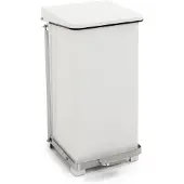 Huismerk - Poubelle industrielle à pédale 45 litres - Acier - Blanc