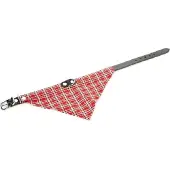 Beeztees Bz Collier Cuir+Chiffon Noir 47 (Chien, Général)