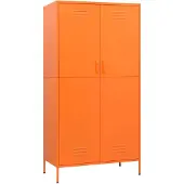The Living Store Armoire Orange 90x50x180 cm Acier