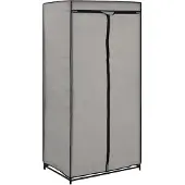 The Living Store Kleiderschrank Grau 75×50×160 cm