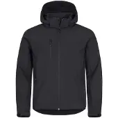 Clique Hommes, Vestes d'extérieur, Classic Hoody Softshell Jacket Zwart M (M), Noir, M