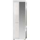 Ebuy24 Amira Armoire 2 portes, blanc, blanc brillant.