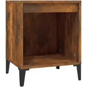 vidaXL Table de chevet Chêne fumé 40x35x50 cm