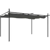 vidaXL Pergola avec toit coulissant anthracite 395x292x230 cm
