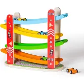 Bigjigs Toys Wooden Car Racing Track