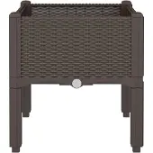 vidaXL Jardinière avec pieds marron 40x40x42 cm PP