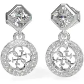 GUESS Jube04154 4g Crush Earrings Argenté Femme
