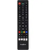 Nedis Remote de remplacement | Convient pour: Panasonic / Sharp | Pré-programmé | 1 appareil | Amazon Prime / Disney + Button / Netflix Button / Rakuten TV Button / YouTube Button | Infrarouge | Noir