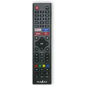 Nedis Télécommande de remplacement - Convient pour : Hi-Sense - Préprogrammée - 1 appareil - Bouton Amazon Prime / Disney + / Bouton Netflix / Bouton Rakuten TV - Infrarouge - Noir