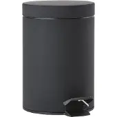 Zone Pedaleimer Solo noir 3 litres Poubelle à pédale hauteur 25 cm