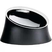 Alessi Wowl Bm13 21 - Bol Pour Chien Design Incliné Pour Faciliter L Alimentation Du Chien Résine Thermoplastique Et Acier Inoxydable 18 10 21 Cm Noir