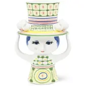 Bjørn Wiinblad Lady-h24.5 Cm Ceramic Vase Multicolore