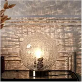 Home Deco Factory Lampe - - Ciselé - Boule - Verre - Transparent et Or