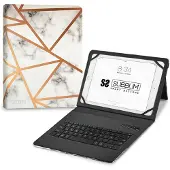 Subblim Keytab Pro Bluetooth Keyboard Case pour tablettes 9"-11" / White Marble