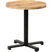 vidaXL Table de bistrot ronde Ø70x75 cm Bois de manguier rugueux