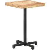 vidaXL Table de bistrot carrée 50x50x75 cm Bois de manguier rugueux