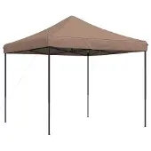 vidaXL Tente de réception pliante Pop-Up brune 292x292x315 cm