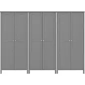 Ebuy24 Tromsø armoire de rangement 6 portes gris.