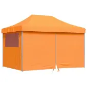 vidaXL Tente de réception pliable Pop-Up avec 4 panneaux latéraux Orange