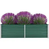 vidaXL Lit surélevé de jardin Acier galvanisé 160x40x45 cm Vert