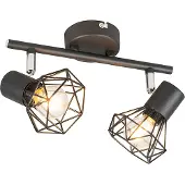 QAZQA Spot art déco noir pivotant et inclinable - Mosh 2