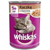 Whiskas Adult boîte 24x400 g - aliment complet humide pour chats adultes, morceaux avec canard en gelée