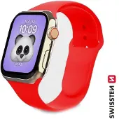 Swissten Bracelet en silicone pour apple watch 42-44 mm rouge (42 mm, 44 mm, Silicone), Sangles de montre, Rouge