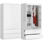 Akord Armoire Blanc/Blanc Brillant 90X51X180