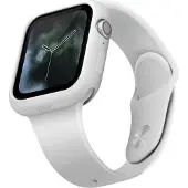Uniq etui Lino Apple Watch Series 4/5/6/SE 44mm. biały/dove white, Montre connectée : accessoires, Blanc