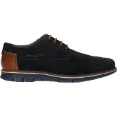 Bugatti Chaussure à lacets bleu nuit / cognac
