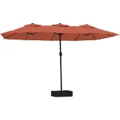 The Living Store double parasol terre cuite 449x245 cm