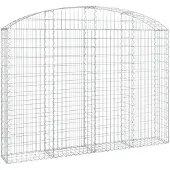 vidaXL Gabion avec arc surélevé 200x30x140/160 cm Fer galvanisé