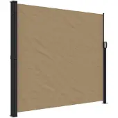 vidaXL Marquise latérale extensible Taupe 180x500 cm