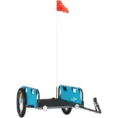 vidaXL Remorque pour vélo Bleu Tissu Oxford et fer