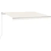 vidaXL Store manuel rétractable 450x300 cm Crème