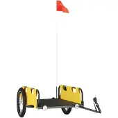 vidaXL Remorque pour vélo Jaune Tissu Oxford et fer